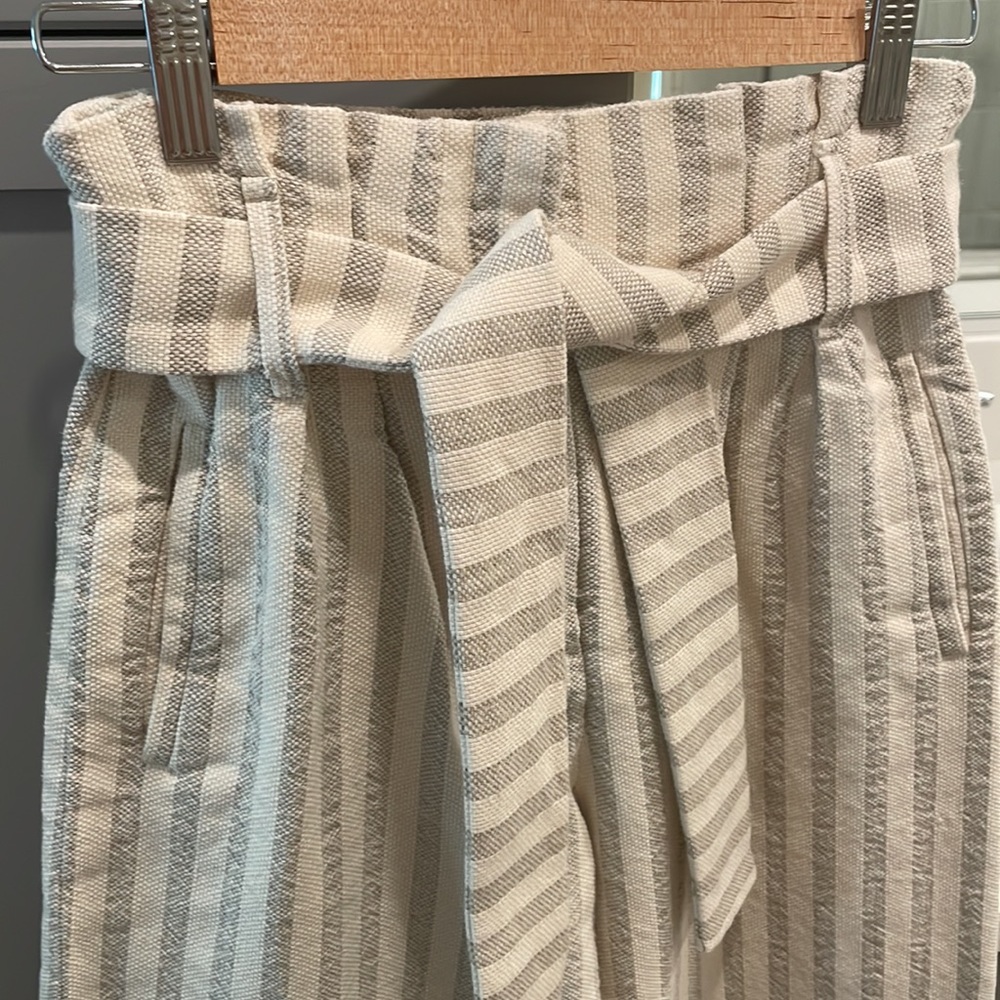 Sezane High Waisted Linen Blend Pants 36